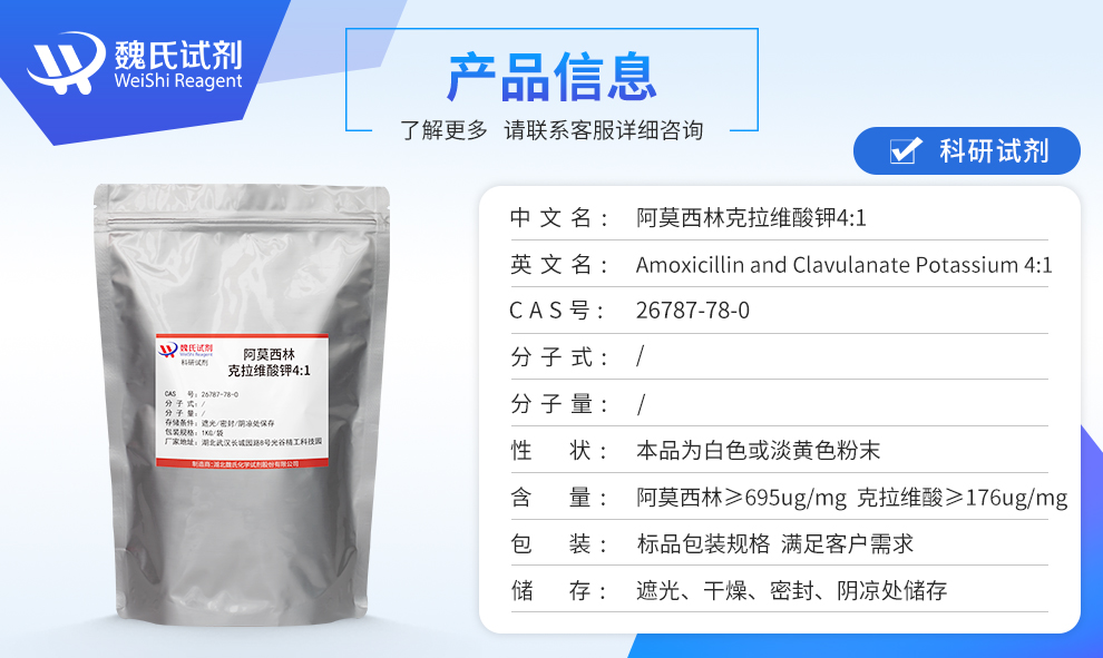 Amoxicillin and Clavulanate Potassium 4:1 Product details