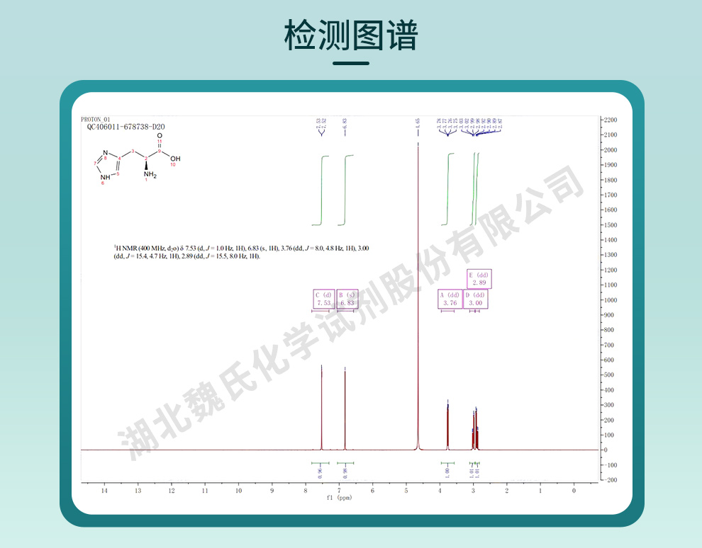 L-组氨酸；L-组氨酸碱光谱