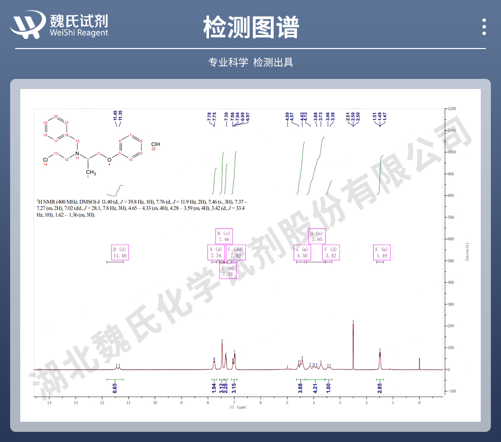 盐酸酚苄明光谱