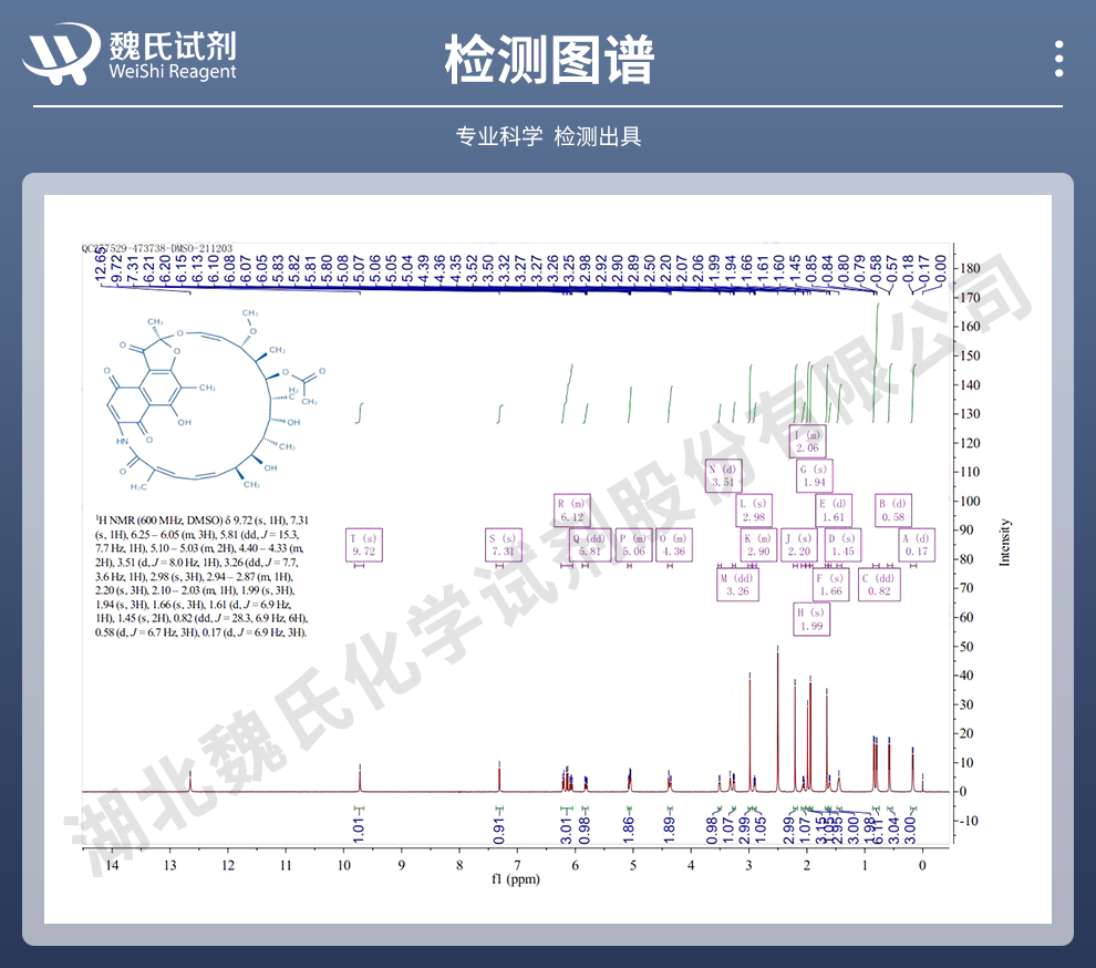 利福霉素-S光谱