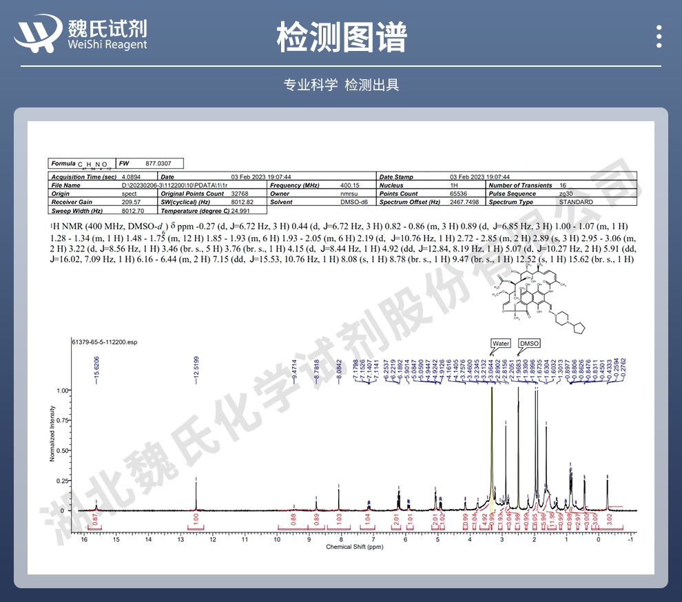 利福喷丁光谱