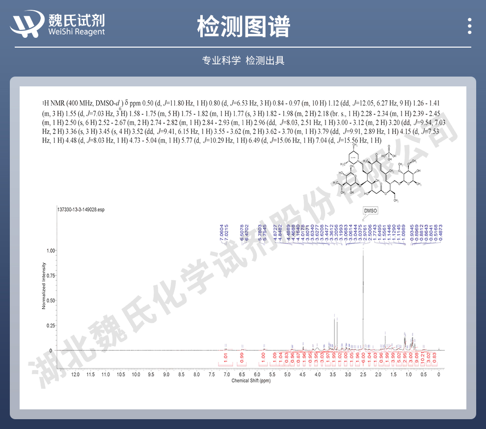 磷酸替米考星；替米考星磷酸盐光谱