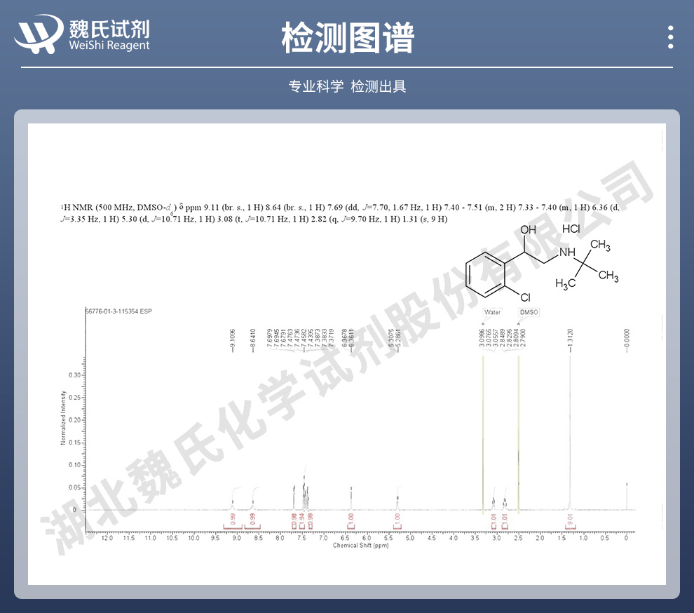 盐酸妥布特罗光谱