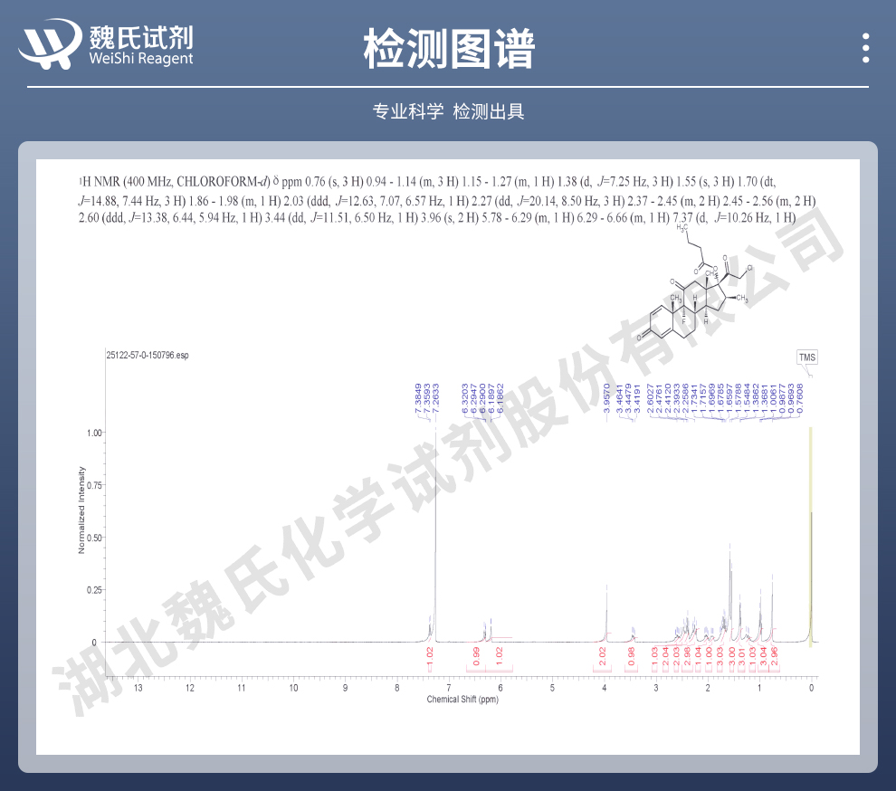 丁酸倍氯他松光谱