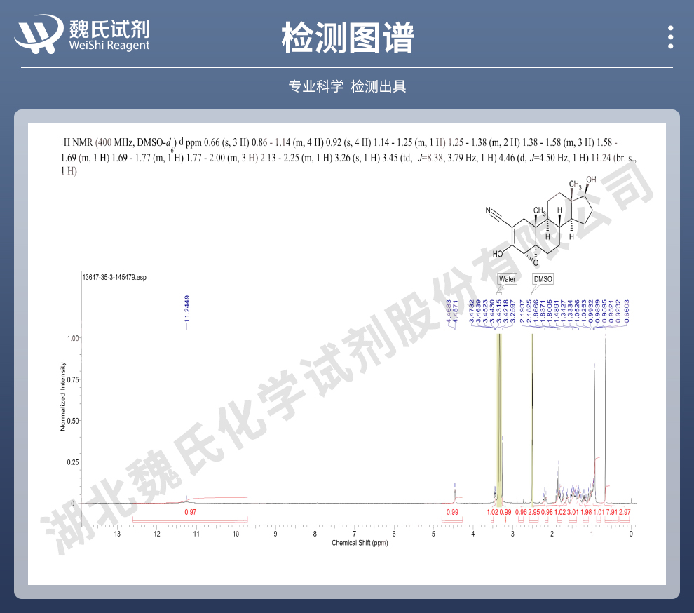 亚硝酸盐环氧雄烷光谱