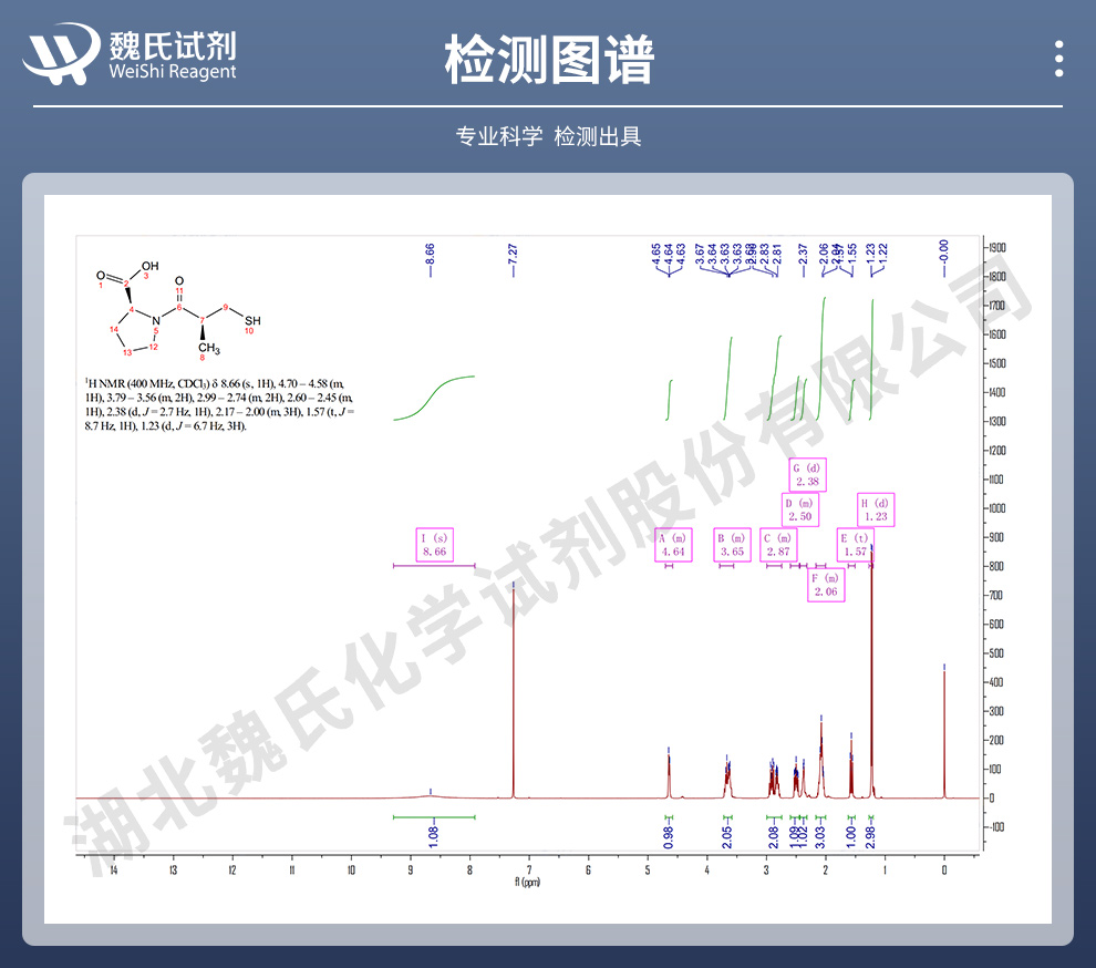 卡托普利光谱