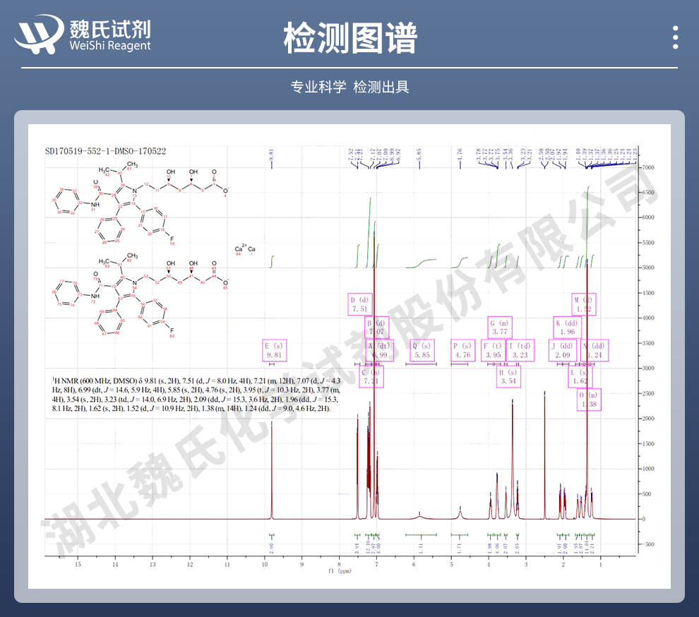 阿托伐他汀钙无水物光谱