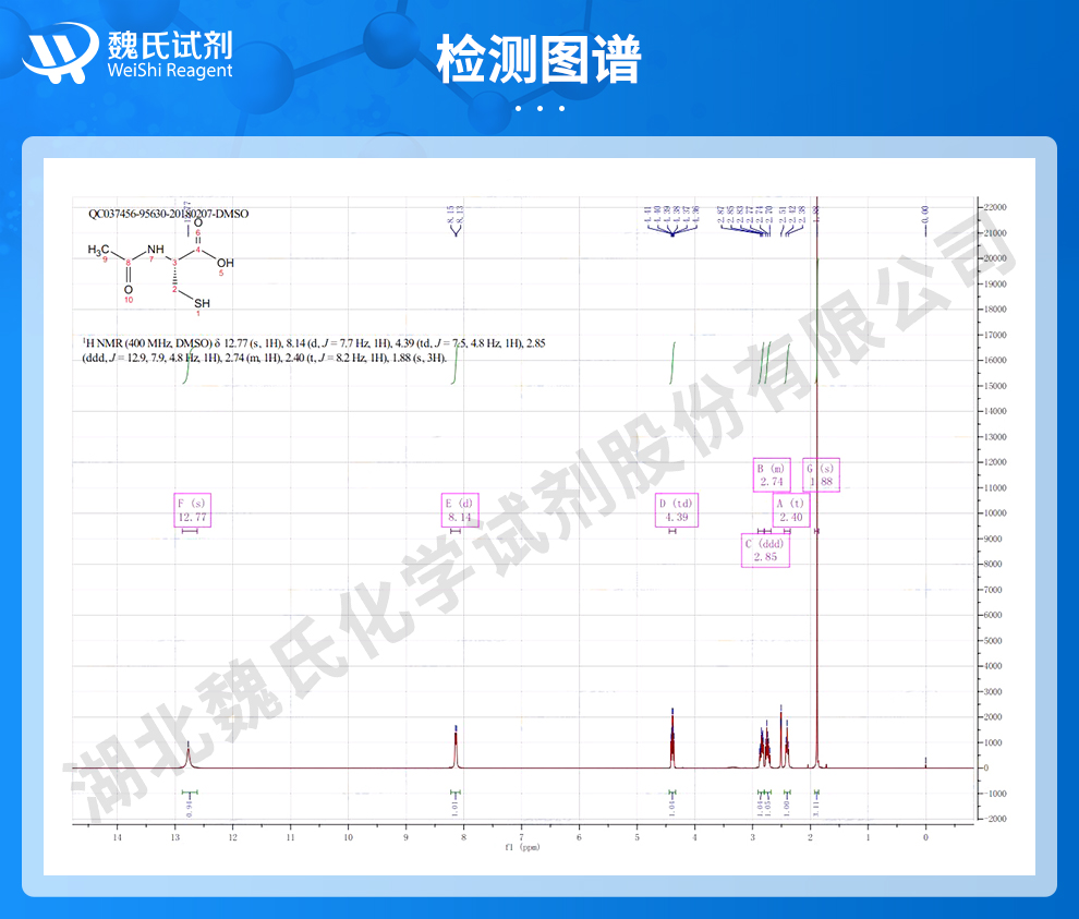 N-乙酰半胱氨酸；N-乙酰-L-半胱氨酸光谱