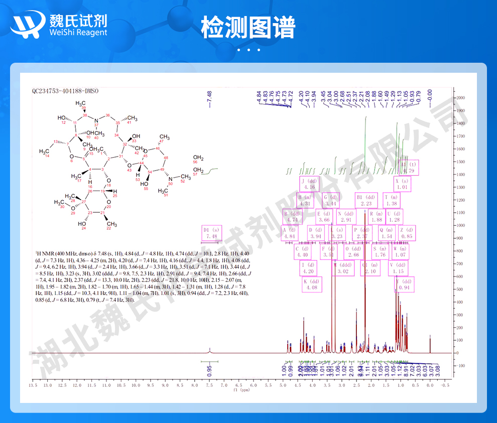 阿奇霉素二水合物光谱