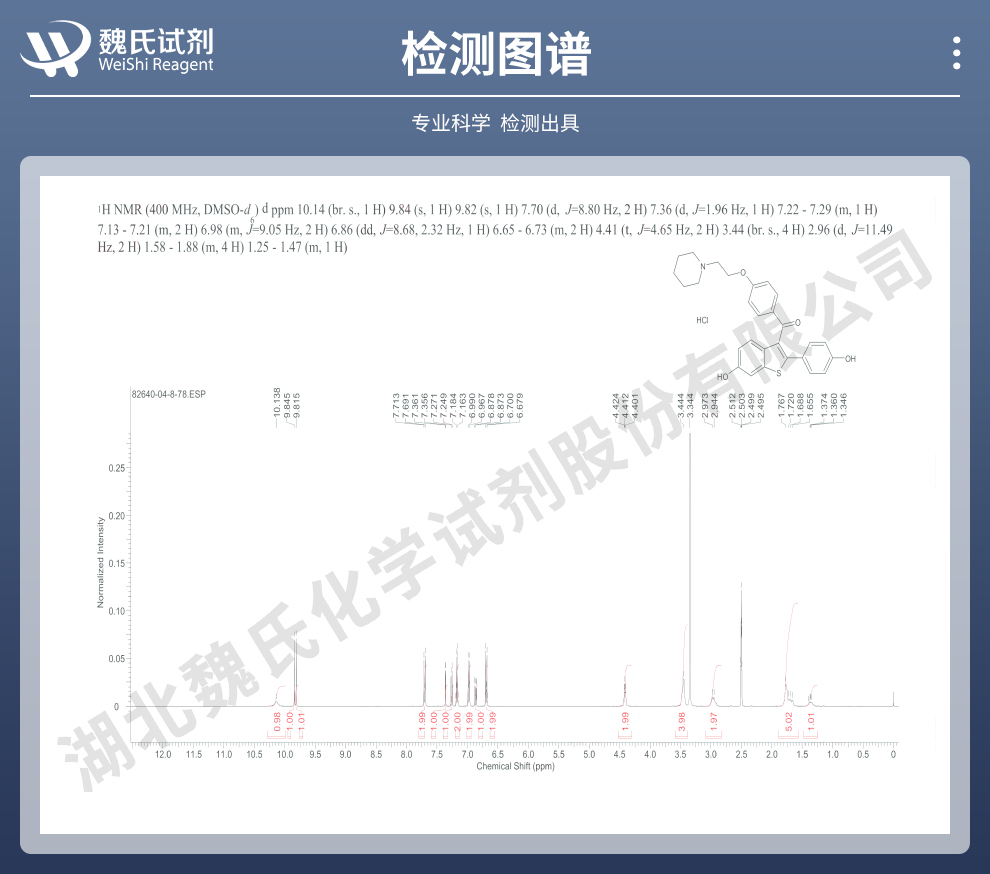 盐酸雷洛昔芬光谱