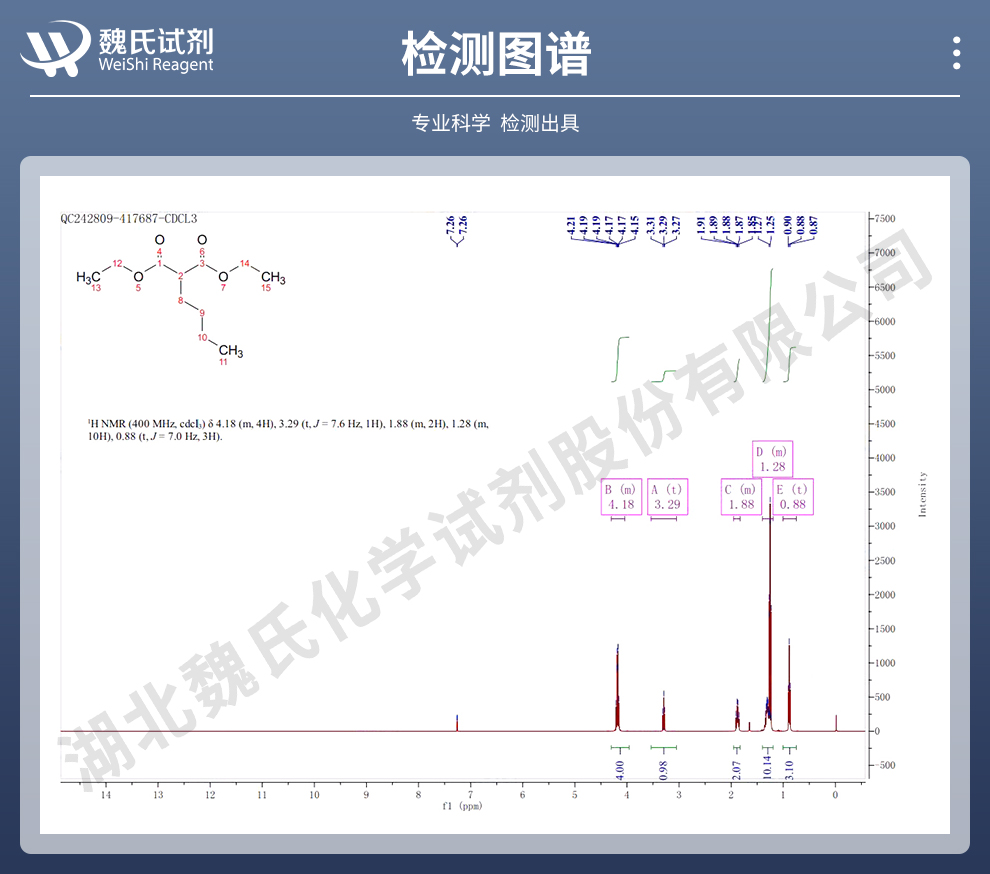 正丁基丙二酸二乙酯光谱