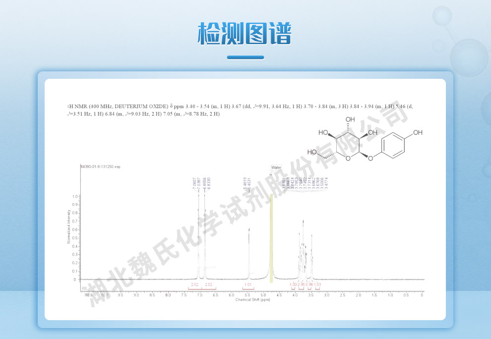 α-熊果苷；alpha-熊果苷光谱