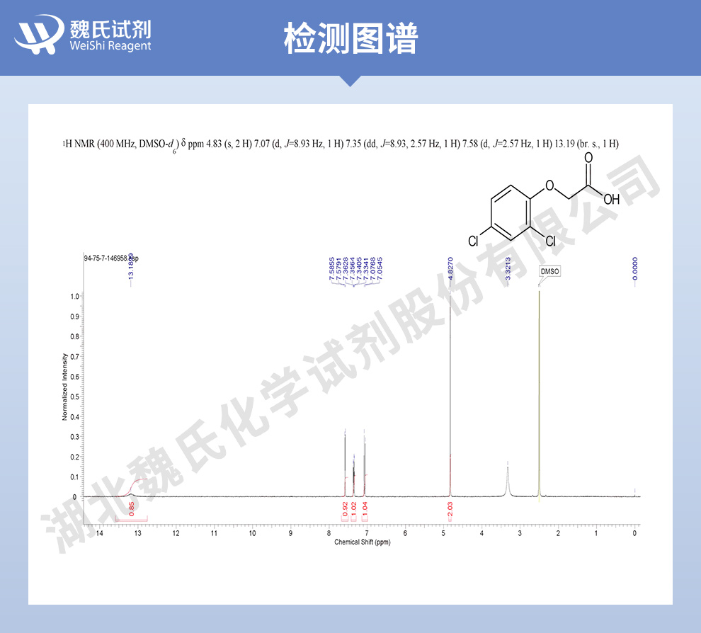 2,4-二氯苯氧乙酸；2,4-滴；97%光谱