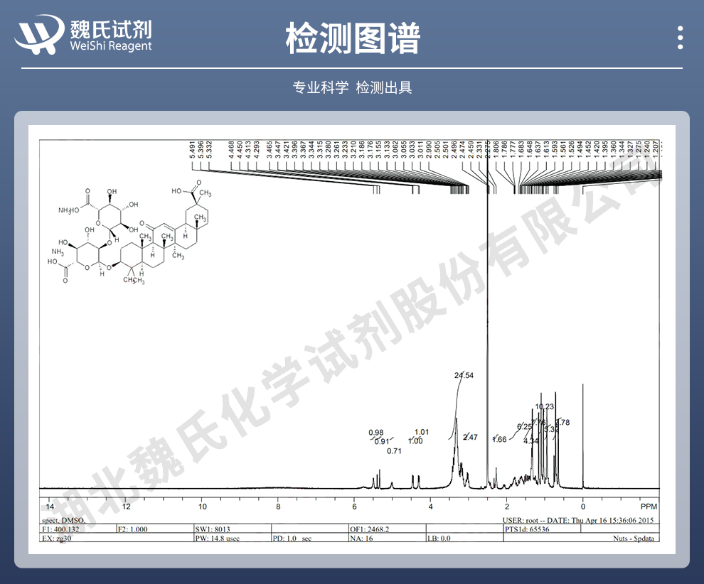 甘草酸二铵光谱