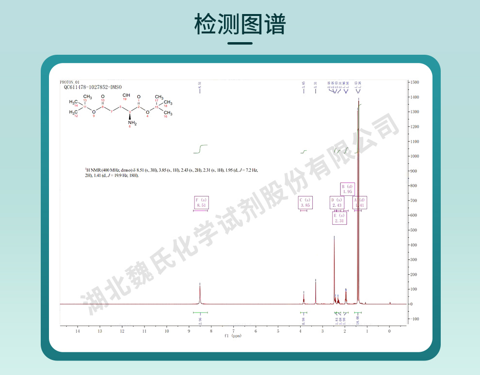 L-谷氨酸二叔丁酯盐酸盐；H-Glu(OtBu)-OtBu · HCl光谱