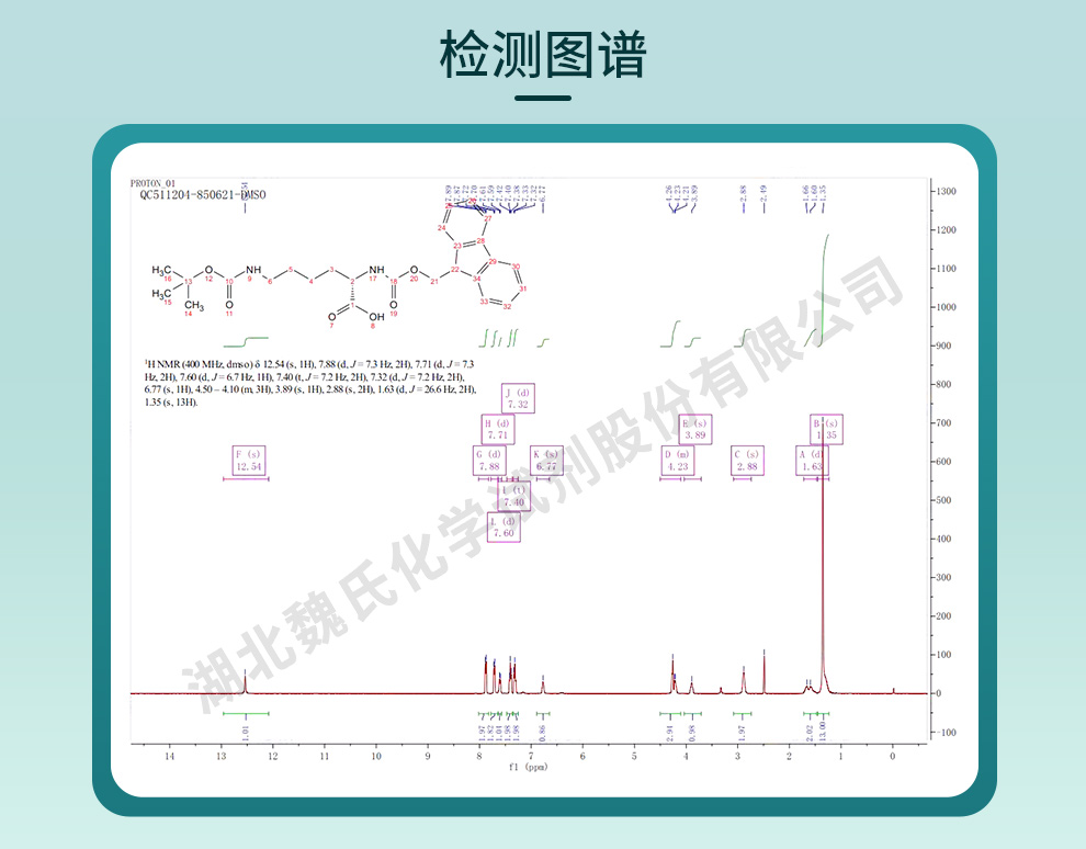 N-alpha-芴甲氧羰基-N-epsilon-叔丁氧羰基-L-赖氨酸光谱