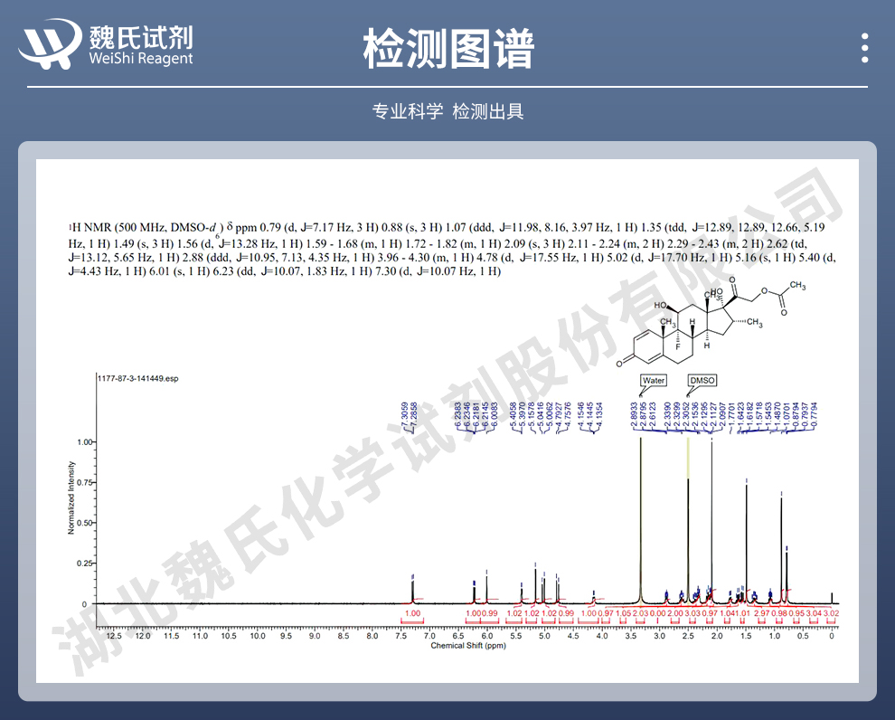 地塞米松醋酸酯光谱