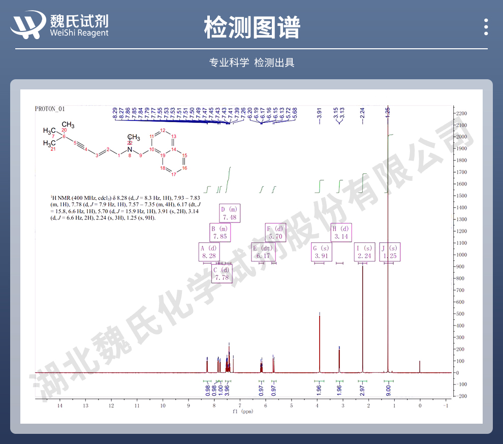 特比萘芬碱光谱