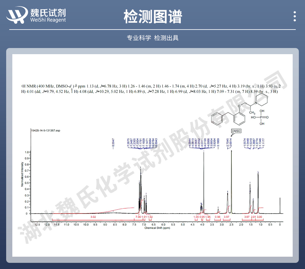 磷酸苯丙哌林光谱