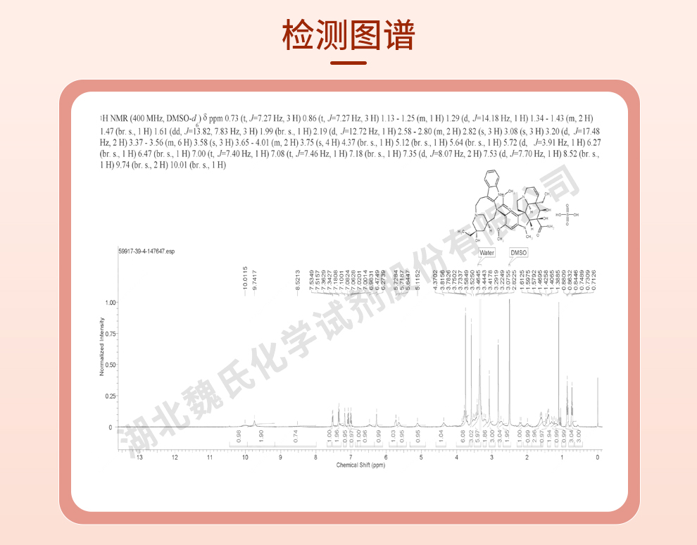 硫酸长春地辛光谱