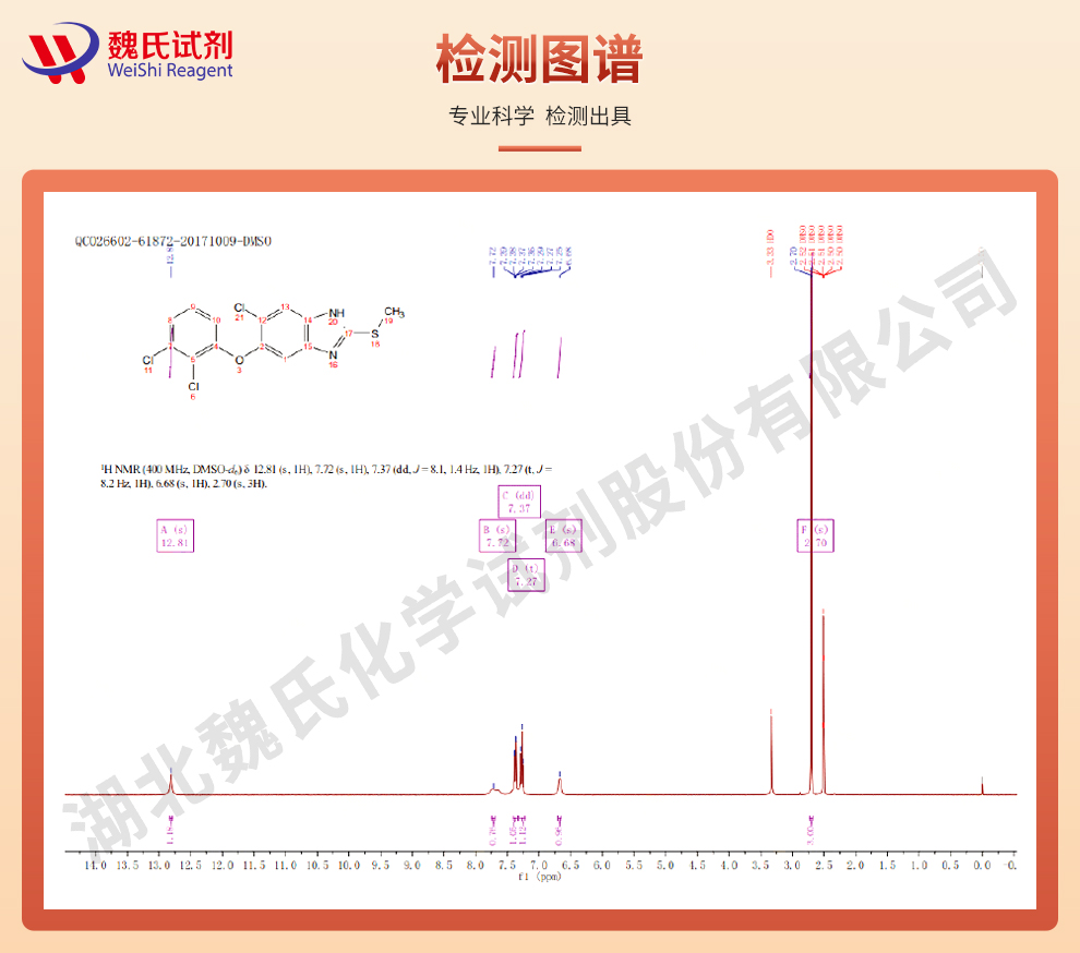 三氯苯达唑；三氯苯哒唑；三氯苯咪唑光谱