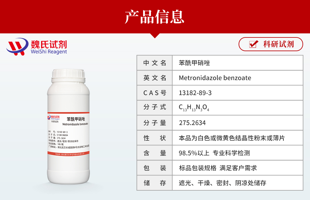 Benzoylmetronildazole Product details