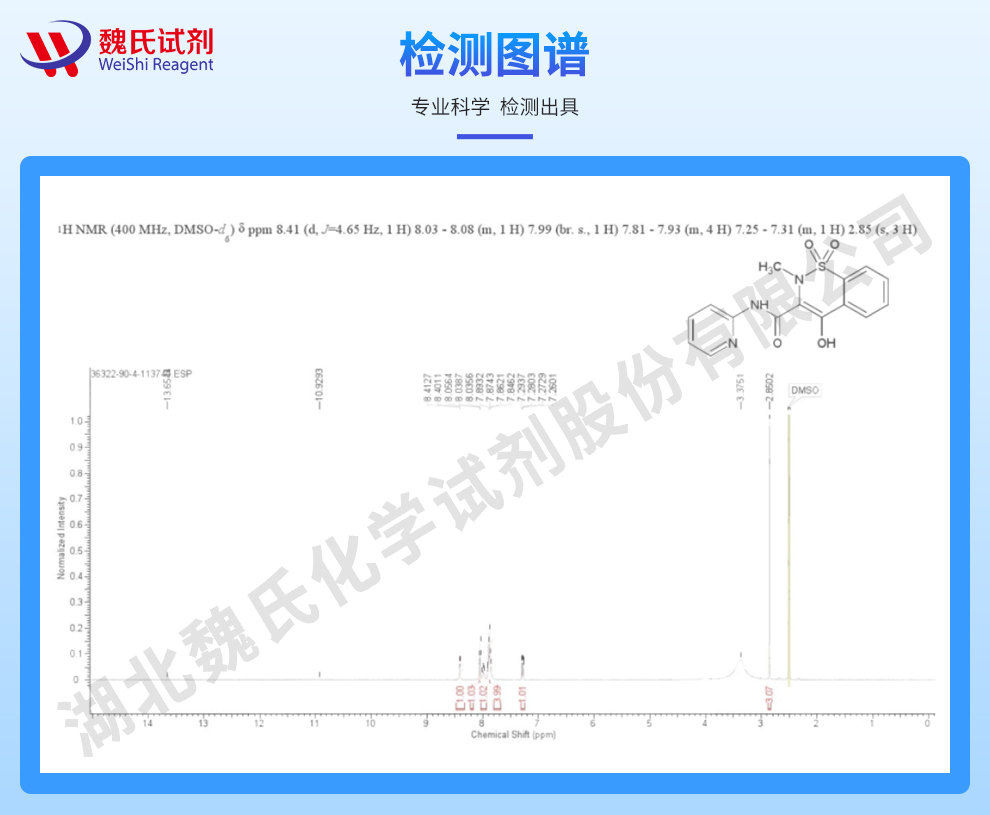 吡罗昔康；炎痛喜康光谱