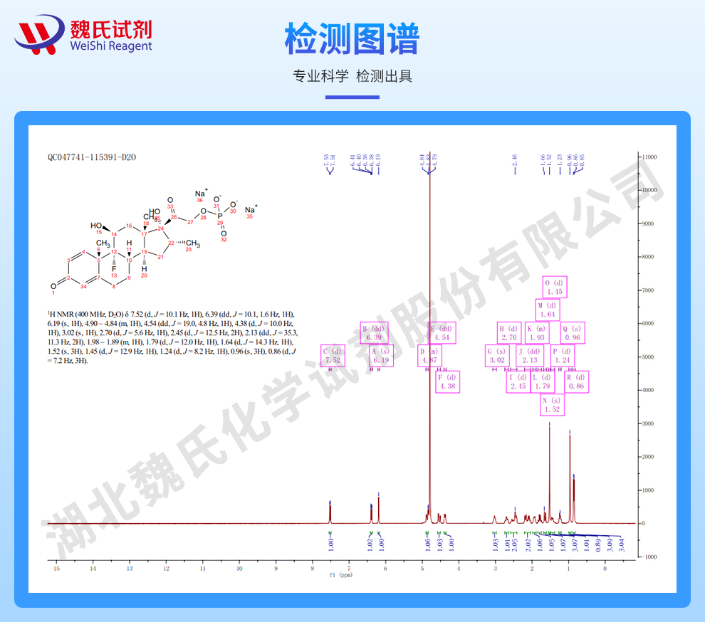 地塞米松磷酸钠；地钠光谱