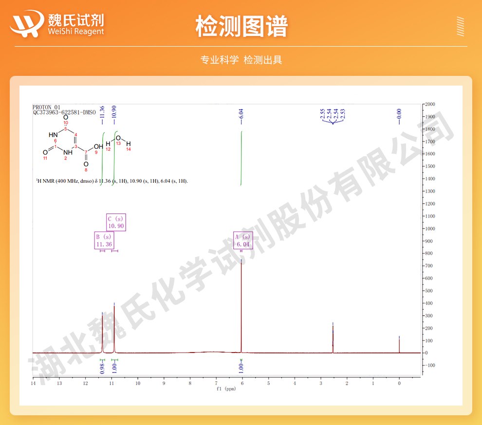 乳清酸一水物；一水乳清酸光谱