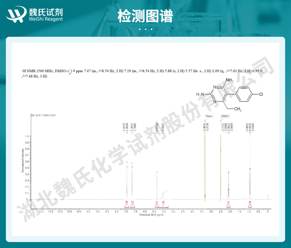 乙胺嘧啶；息疟定光谱