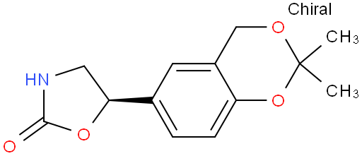 (5R)-5-(2,2-二甲基-4H-1,3-苯并二氧杂环己-6-基)-1,3-恶唑烷-2-酮