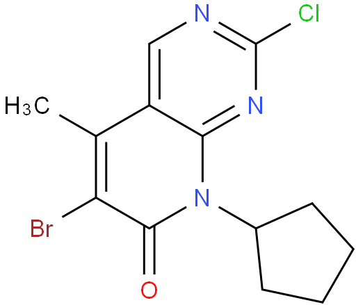 6-溴-2-氯-8-环戊基-5-甲基-吡啶并[2,3-D]嘧啶-7(8H)-酮