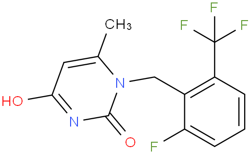 1-(2-氟-6-(三氟甲基)苄基)-6-甲基嘧啶-2,4(1H,3H)-二酮