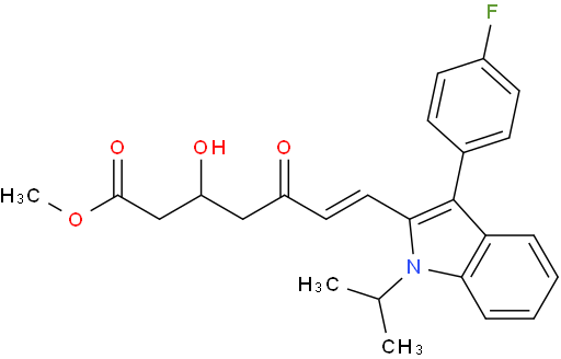 (E)-7-[3-(4-氟苯基)-1-(1-甲基乙基)-吲哚-2-基]-3-羟基-5-氧代庚-6-烯酸甲酯