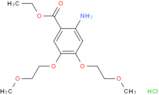 2-氨基-4,5-双(2-甲氧基乙氧基)苯甲酸乙酯盐酸盐