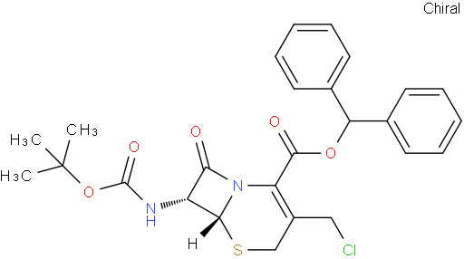 Diphenylmethyl 7beta-Tert-Butoxycarbonylamino-3-Chloromethyl-3-Cephem-4-Carboxylate