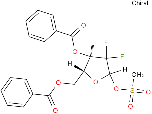 2-脱氧-2,2-二氟-D-赤式-五呋喃糖-3,5-二苯甲酯-1-甲磺酸酯