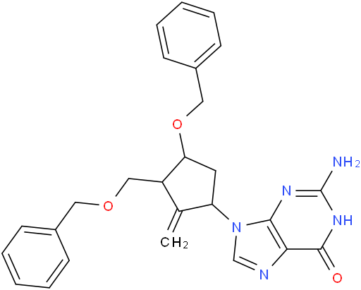 2-Amino-1,9-dihydro-9-[(1S,3R,4S)-4-(benzyloxy)-3-(benzyloxymethyl)-2-methylenecyclopentyl]-6H-purin-6-one