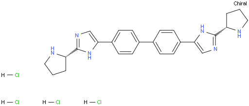 5,5'-[1,1'-biphenyl]-4,4'-diylbis[2-(2S)-2-pyrrolidinyl hydrochloride (1:4)