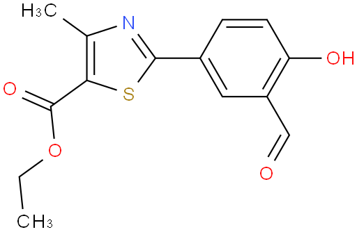 2-(3-醛基-4-羟基苯基)-4-甲基噻唑-5-羧酸乙酯；非布司他中间体；