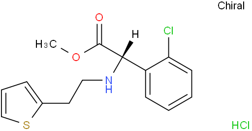 (S)-Methyl 2-(2-chlorophenyl)-2-((2-(thiophen-2-yl)ethyl)amino)acetate hydrochloride