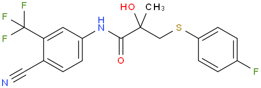 N-[4-氰基-3-(三氟甲基)苯基]-3-[(4-氟苯基)硫基]-2-羟基-2-甲基丙酰胺