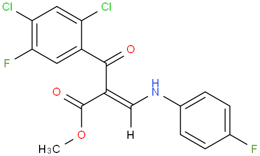 2-(2,4-二氯-5-氟苯甲酰基)-3-对氟苯胺基丙烯酸甲酯