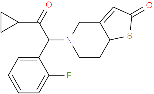 5-[2-环丙基-1-(2-氟苯基)-2-氧代乙基]-5,6,7,7a-四氢噻吩并[3,2-c]吡啶-2(4H)-酮