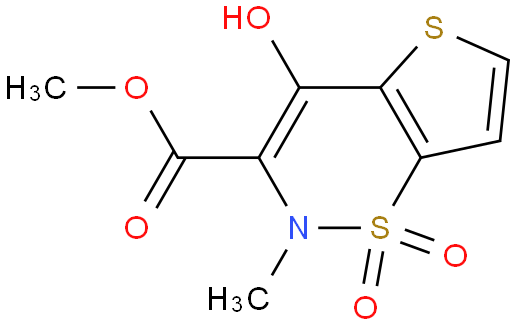 2-甲基-4-羟基-2H-噻吩并[2,3-e]-1,2-噻嗪-3-甲酸甲酯-1,1-二氧化物