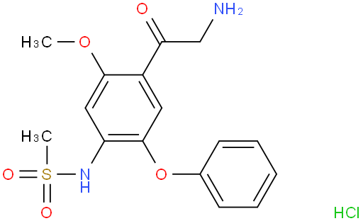 N-(4-(2-aminoacetyl)-5-methoxy-2-phenoxyphenyl)methanesulfonamidehydrochloride  CAS号:149436-41-9