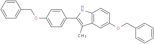 3-methyl-5-phenylmethoxy-2-(4-phenylmethoxyphenyl)-1H-indole