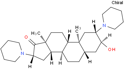 Androstan-17-one, 3-hydroxy-2,16-di-1-piperidinyl-,(2,3,5,16)-(9CI)