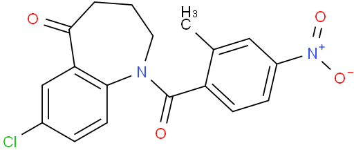 7-Chloro-1,2,3,4-tetrahydro-1-(2-methyl-4-nitrobenzoyl)-5H-1-benzazepin-5-one