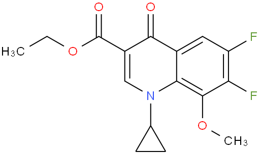 1-Cyclopropyl-6,7-difluoro-1,4-dihydro-8-methoxy-4-oxo-3-quinolinecarboxylic acid ethyl ester